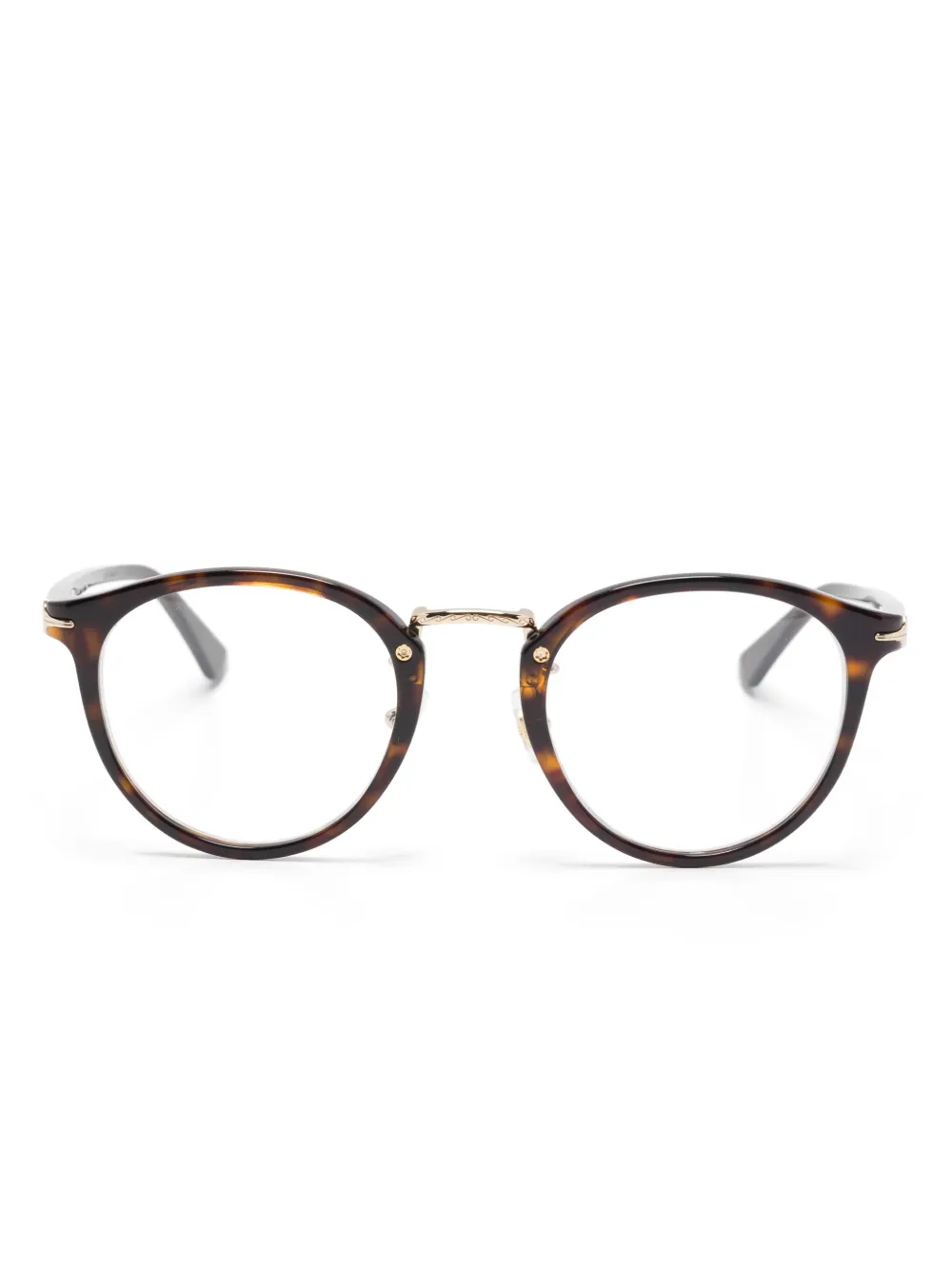 Montblanc lunettes de vue à monture ronde | marron | Image 1