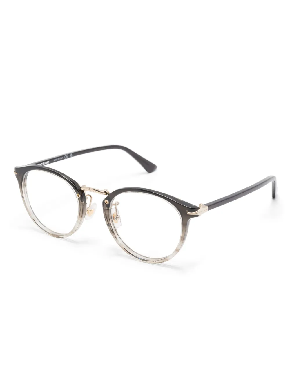 Montblanc Bril met rond montuur Zwart
