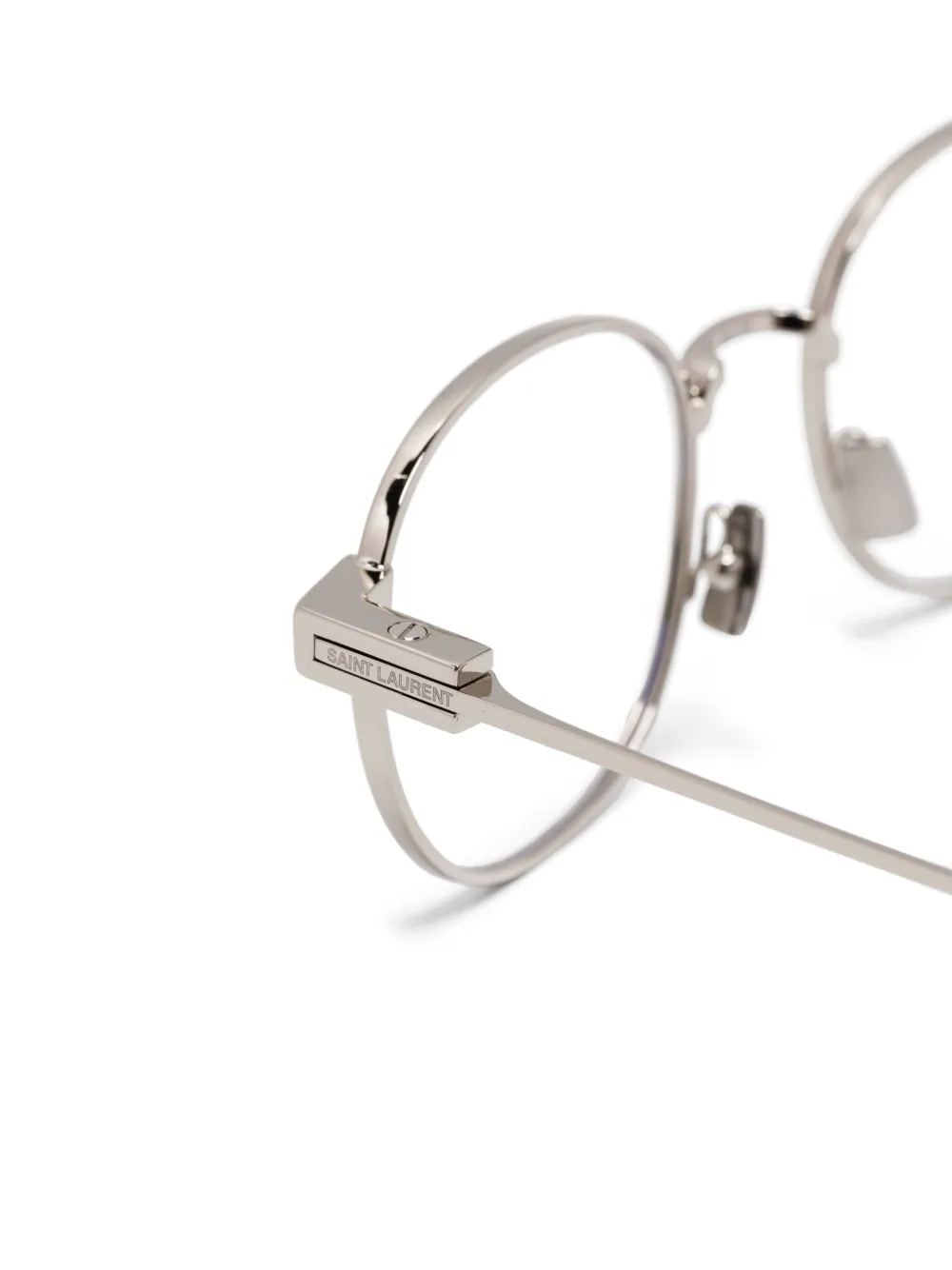 Saint Laurent Eyewear Bril met rond montuur Zilver