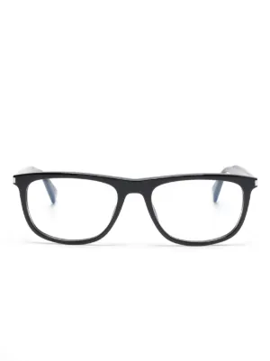 Thom Browne Eyewear rectangle-frame Glasses | Black | FARFETCH RO