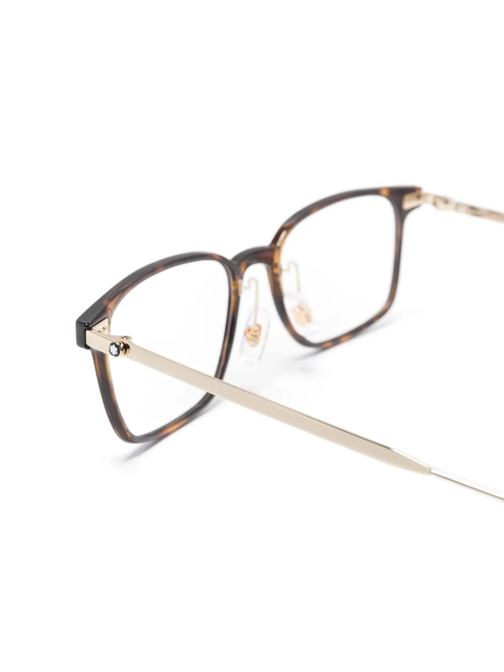 Montblanc Bril met rechthoekig montuur Bruin