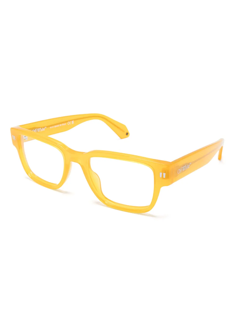 Off-White Eyewear Bril met logoprint Geel