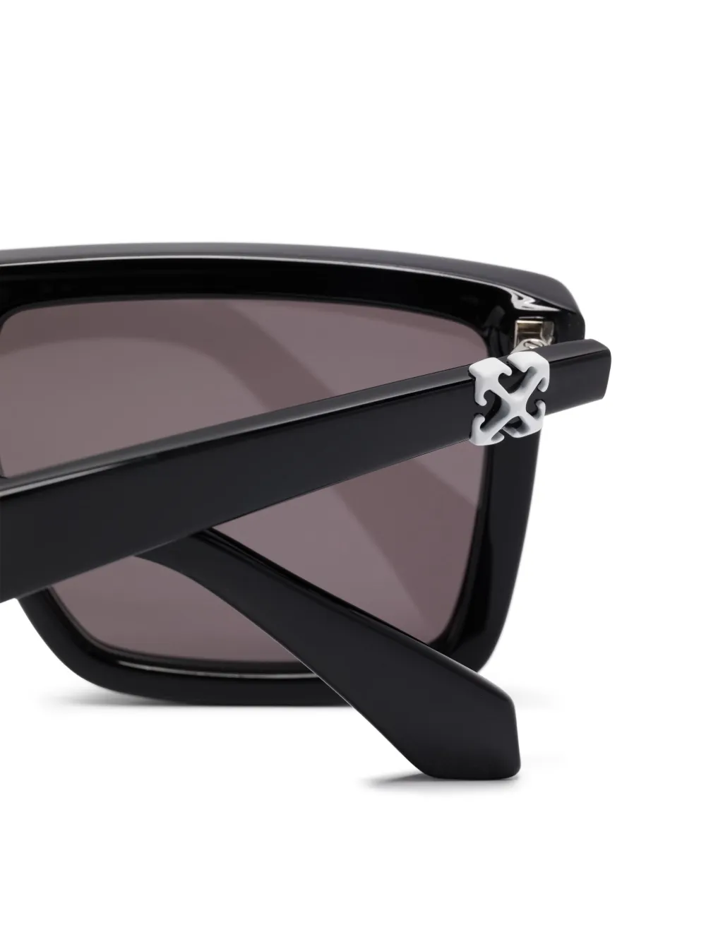 Off-White Eyewear Zonnebril met logoplakkaat Zwart