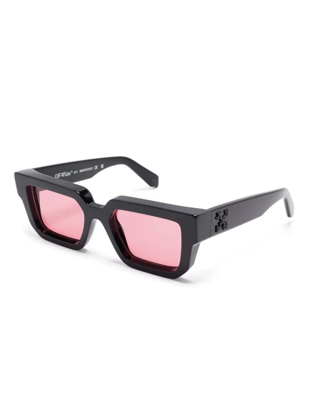 Off-White Eyewear Zonnebril met vierkant montuur - Zwart