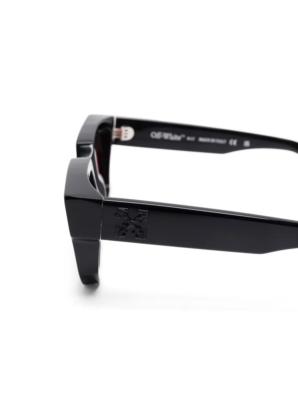 Off-White Eyewear Zonnebril met vierkant montuur Zwart