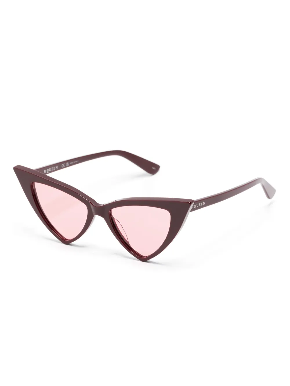Alexander McQueen Eyewear Zonnebril met cat-eye montuur Rood