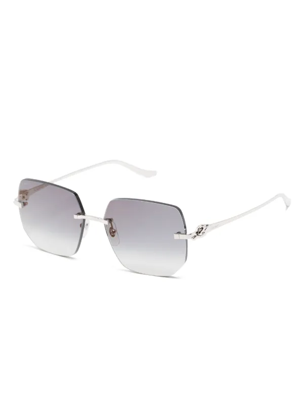 【美品 レア】Cartier カルティエ パルテールアビエーターサングラス Cartier Eyewear パンテール ドゥ カルティエ サングラス | シルバー