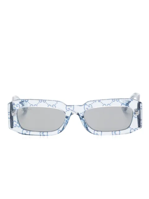 Gucci GG monogram rectangle-frame sunglasses