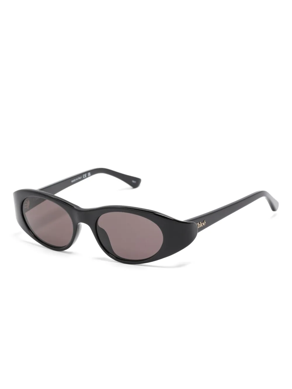 Chloé Eyewear Zonnebril met ovalen montuur Zwart