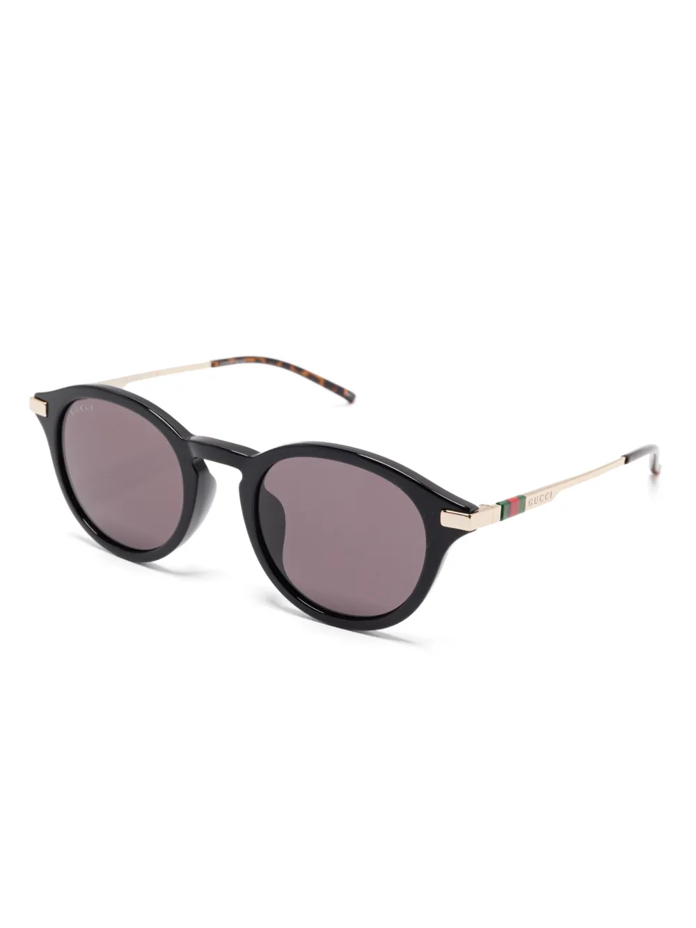 Gucci Eyewear Zonnebril met rond montuur - Zwart