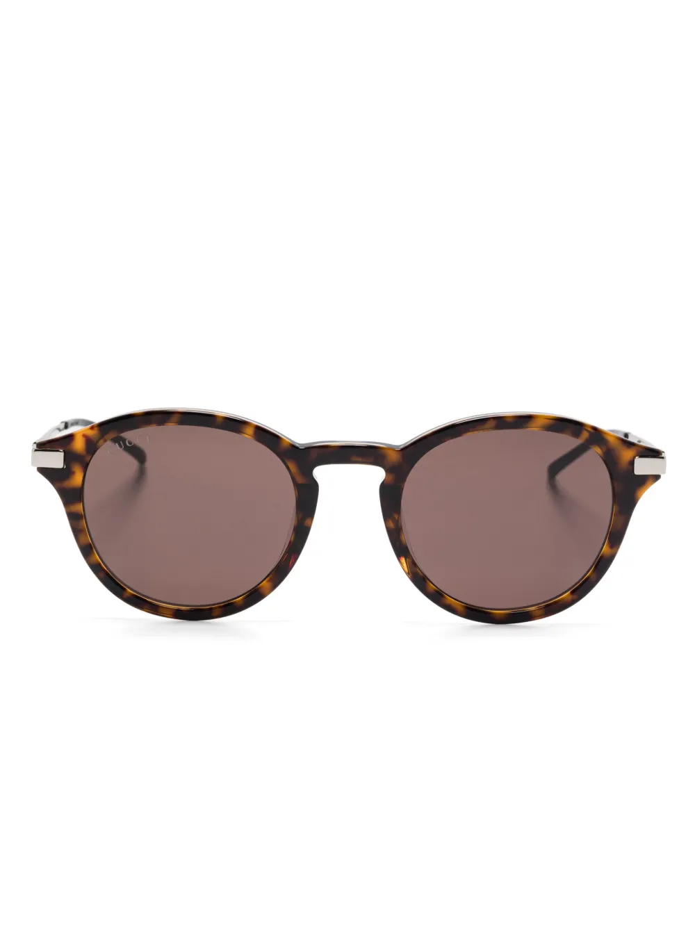 Gucci Eyewear Zonnebril met rond montuur Bruin