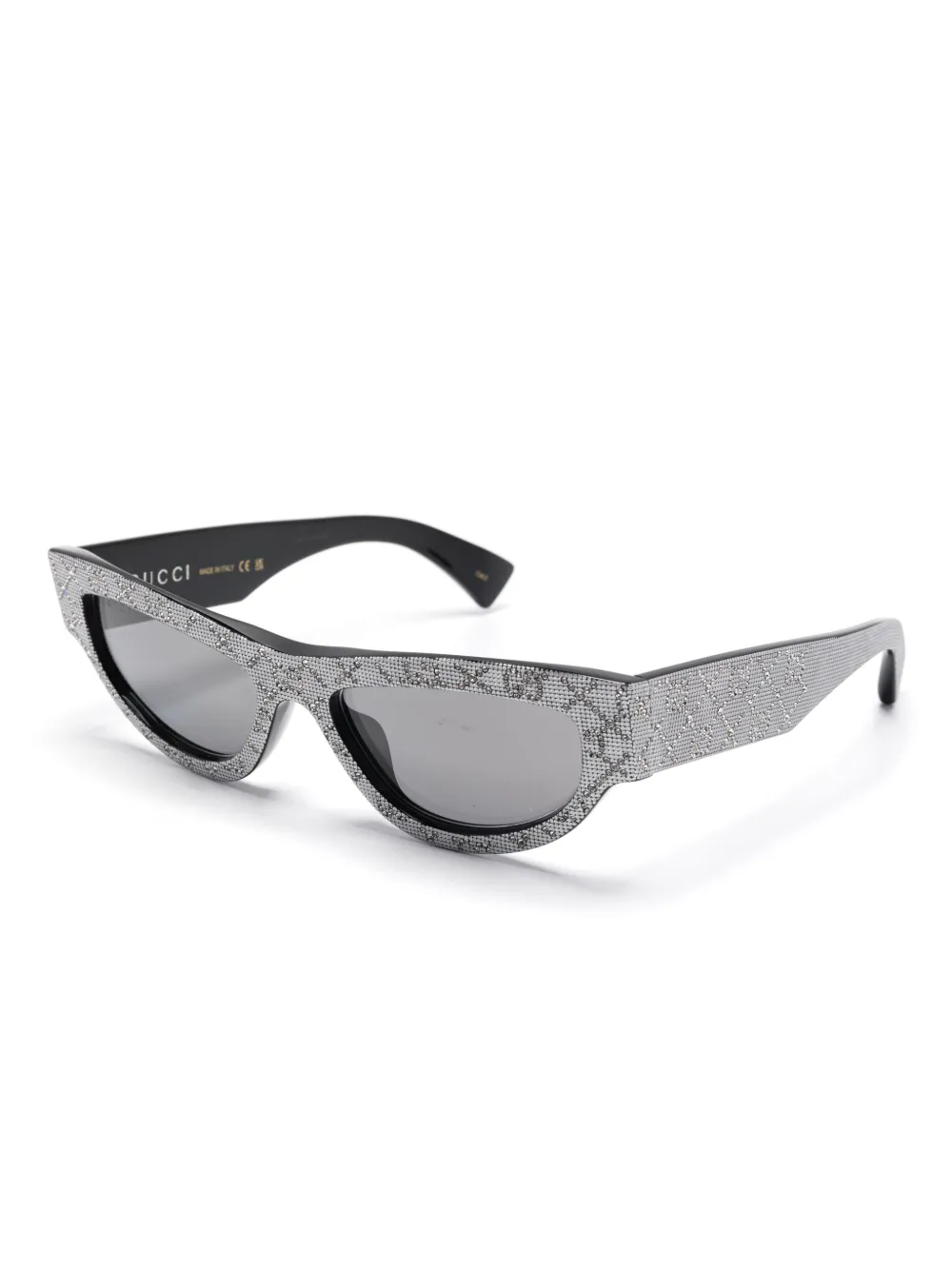 Gucci Eyewear Zonnebril met cat-eye montuur - Zilver