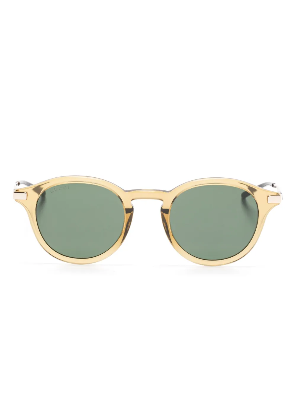 Gucci Eyewear Zonnebril met Web-detail Goud