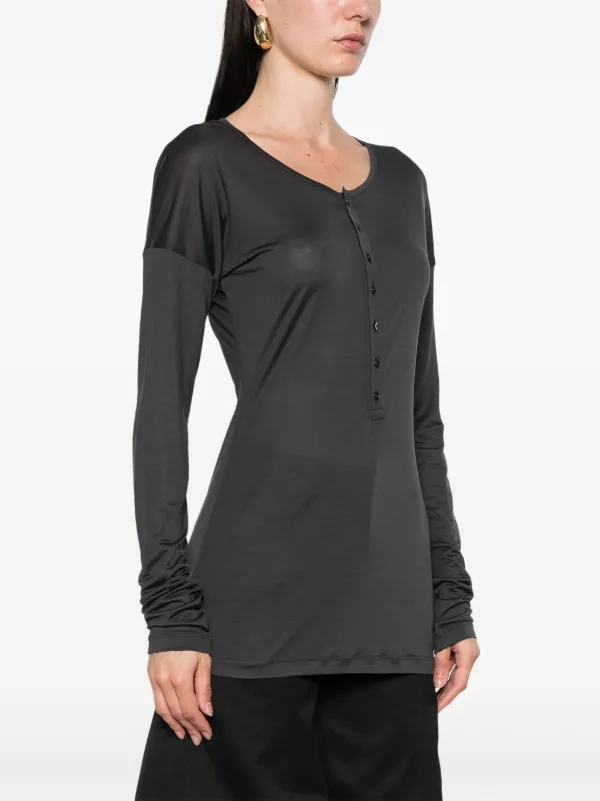 LEMAIRE Silk T-shirt | Grey | FARFETCH