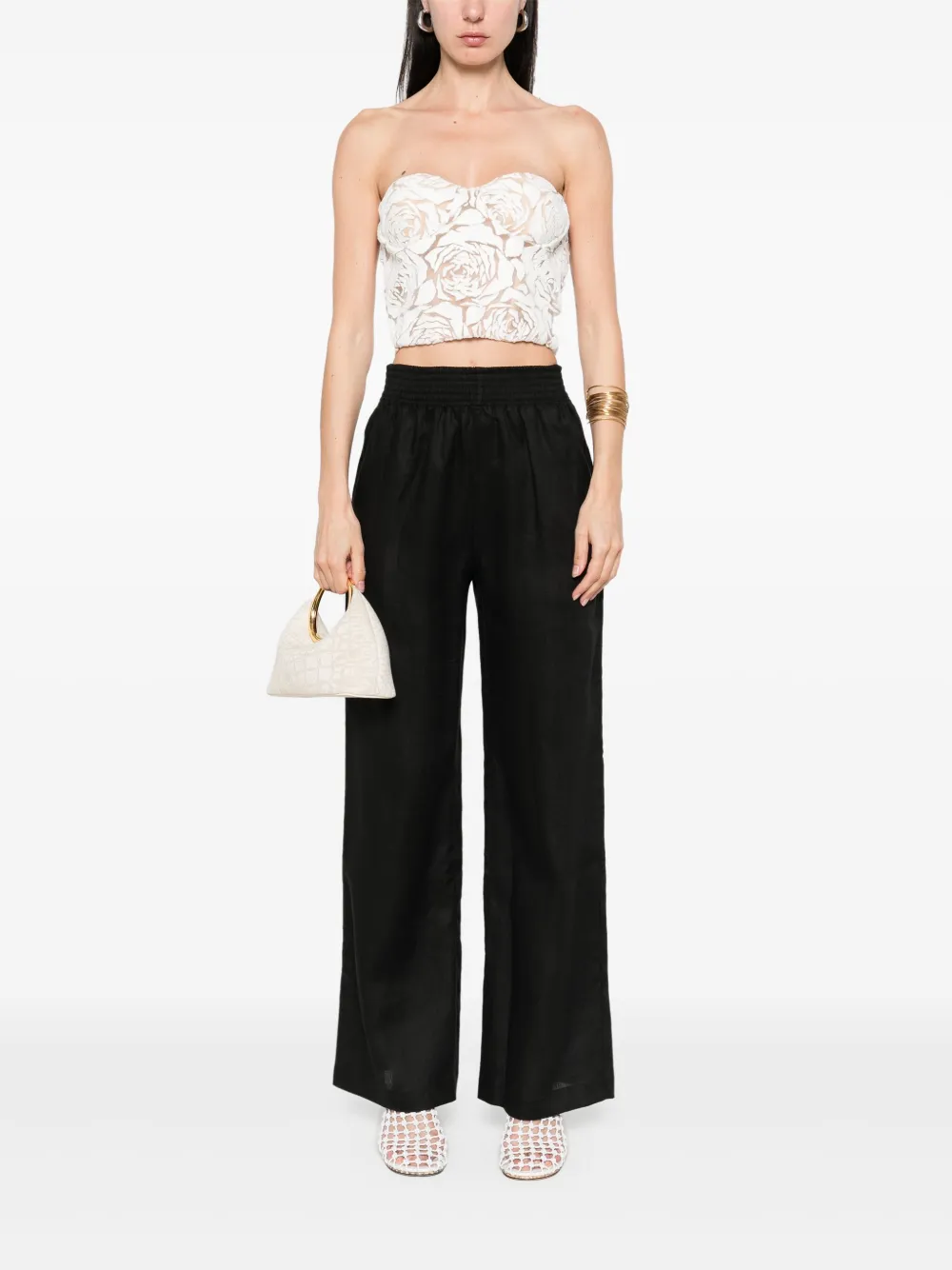 Ermanno Scervino Linnen broek - Zwart