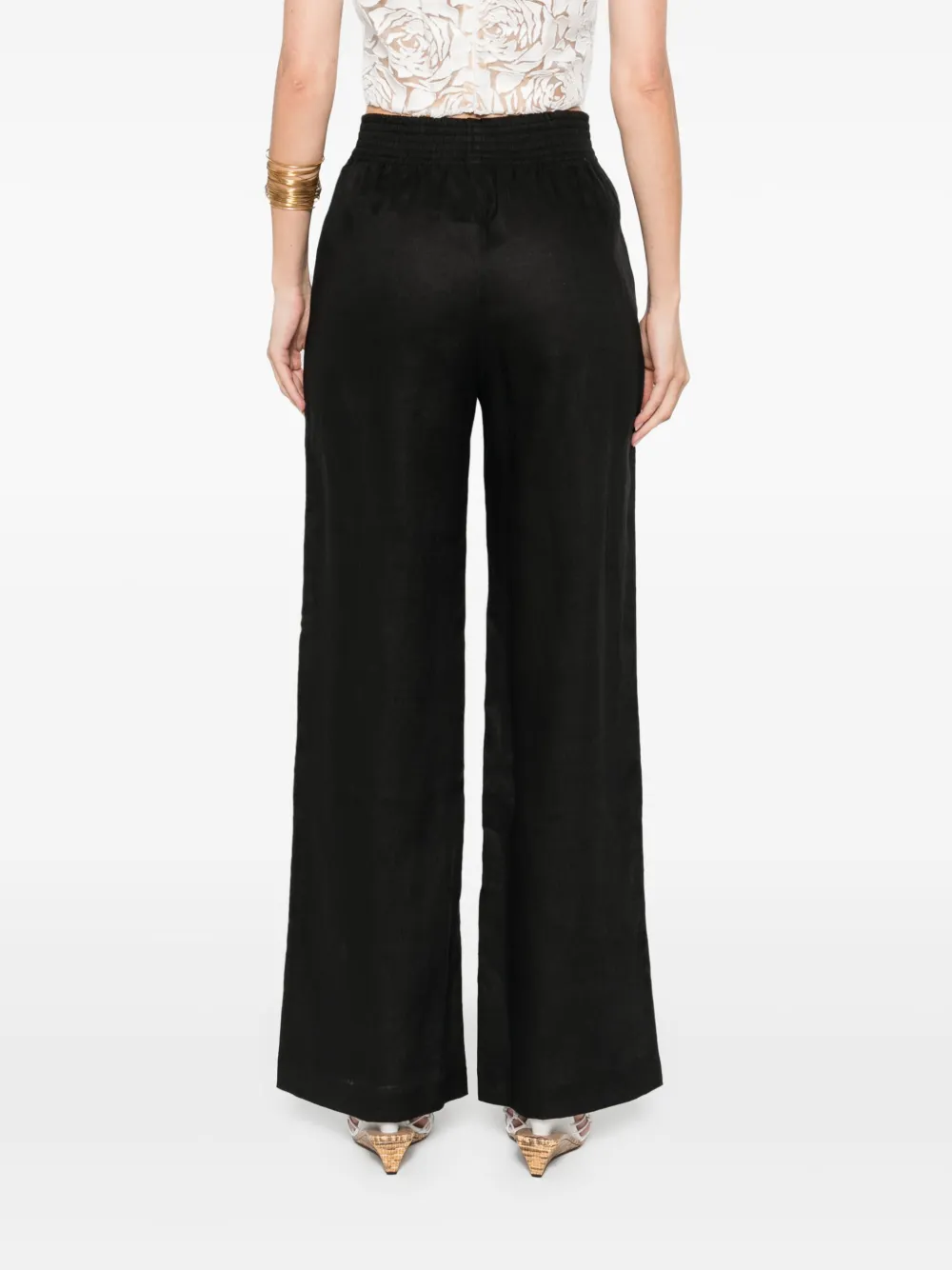 Ermanno Scervino Linnen broek Zwart
