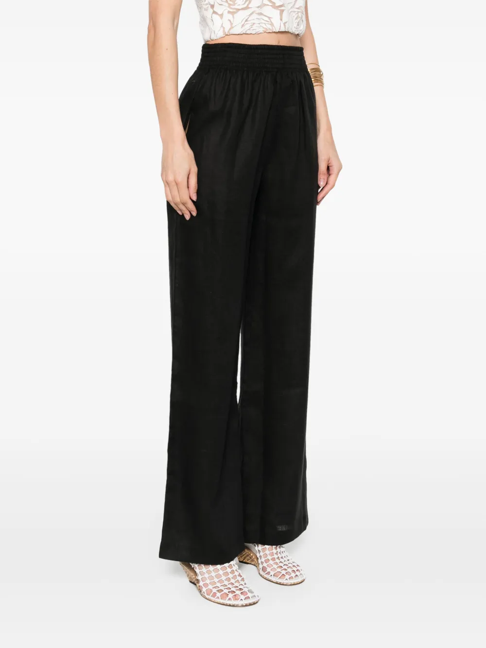 Ermanno Scervino Linnen broek Zwart