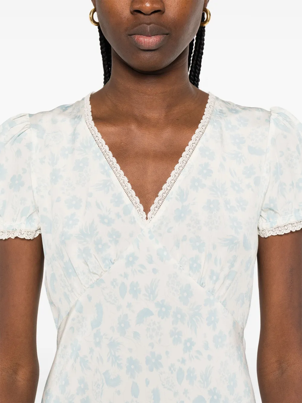 Polo Ralph Lauren Maxi-jurk met bloemenprint Beige