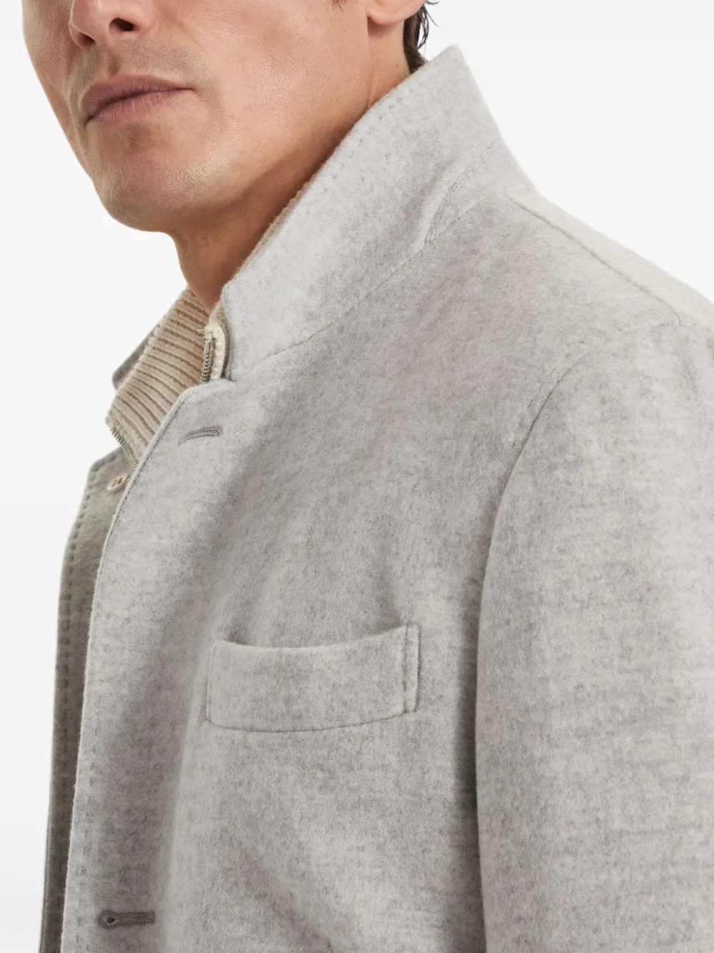 Shop Brunello Cucinelli Cashmere Blazer In Grey