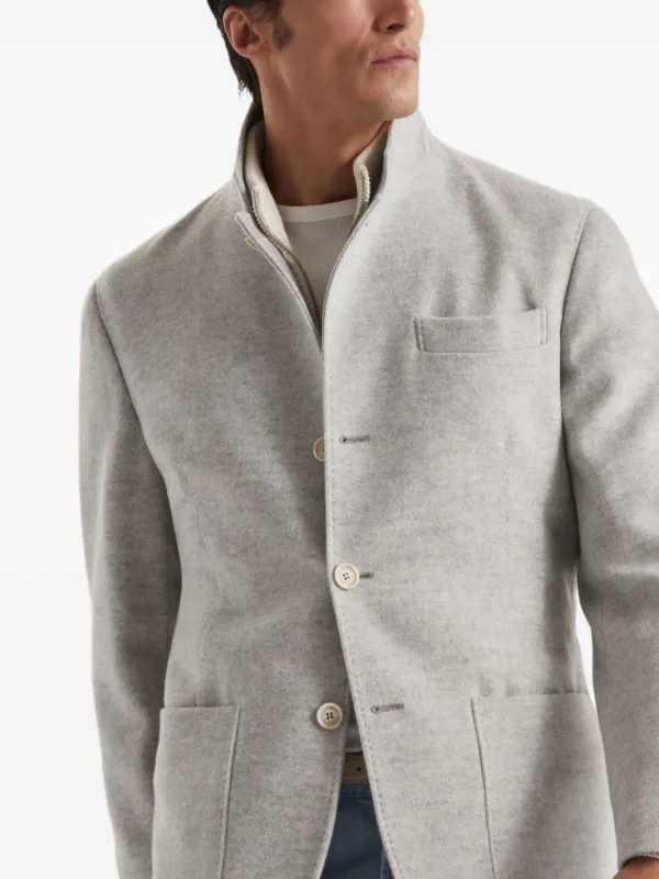 BRUNELLO CUCINELLI グレー カシミアジャケット Brunello Cucinelli カシミア ジャケット | グレー | FARFETCH JP