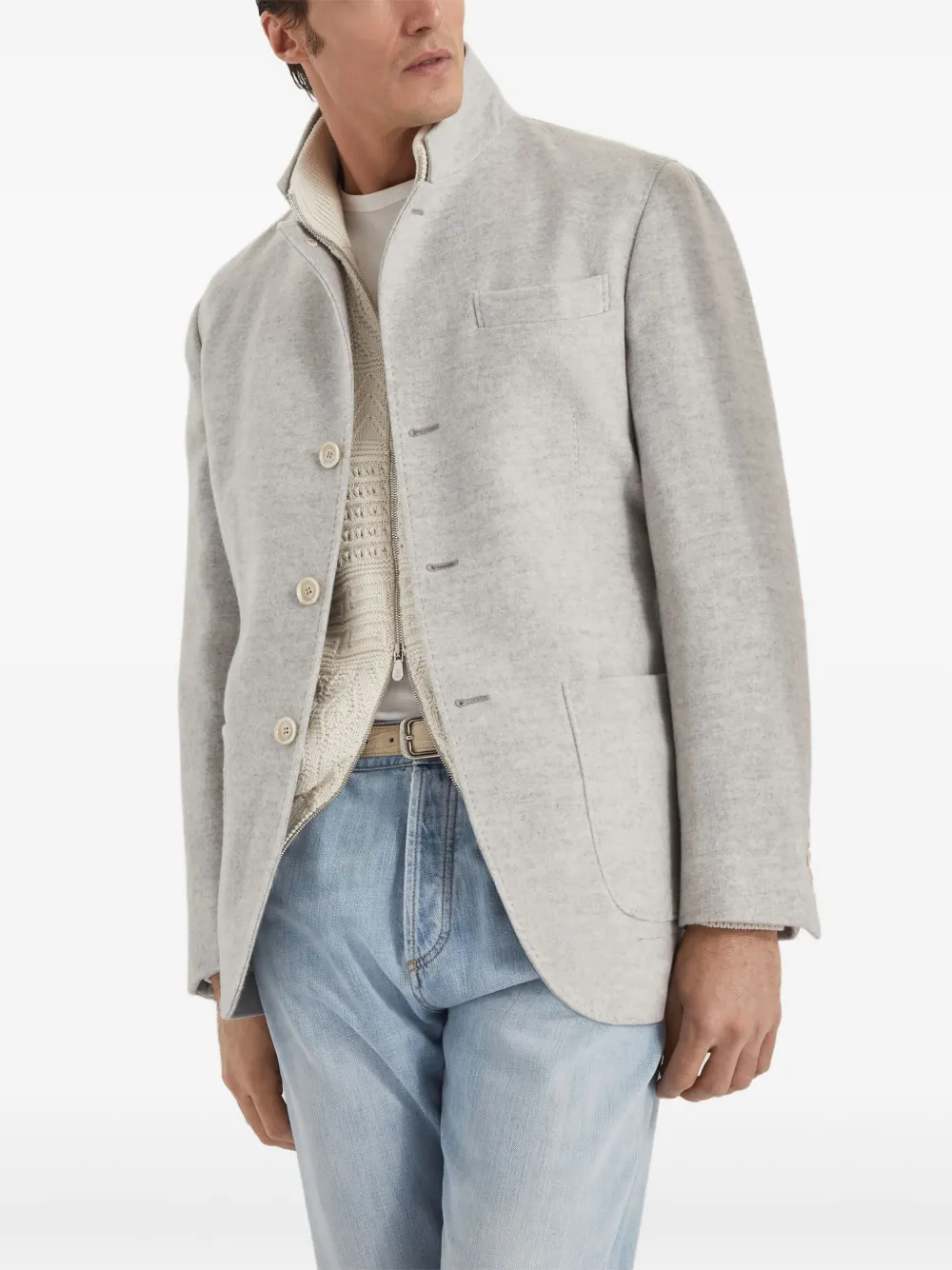 Brunello Cucinelli カシミア ジャケット | グレー | FARFETCH JP
