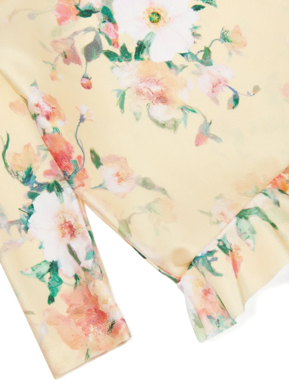 ZIMMERMANN Kids Top met peplum-afwerking en bloemenprint Geel