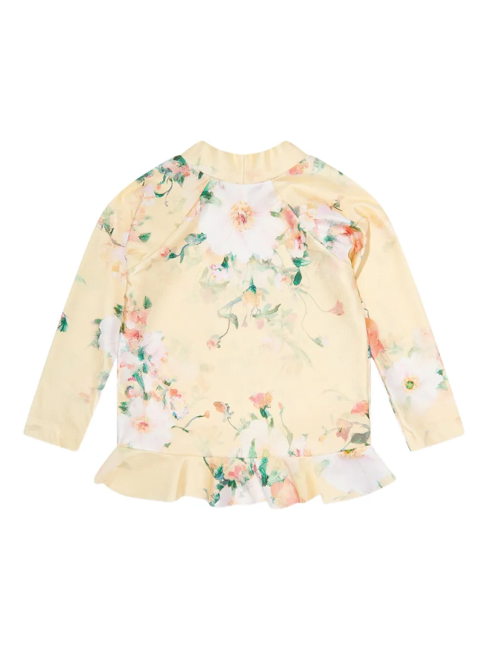 ZIMMERMANN Kids Top met peplum-afwerking en bloemenprint Geel