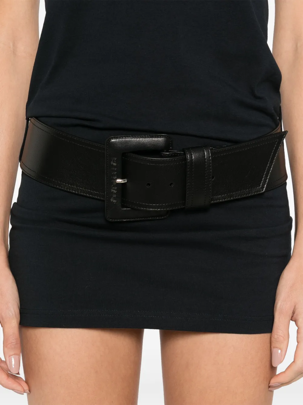 Balenciaga Jurk met ceintuur Zwart