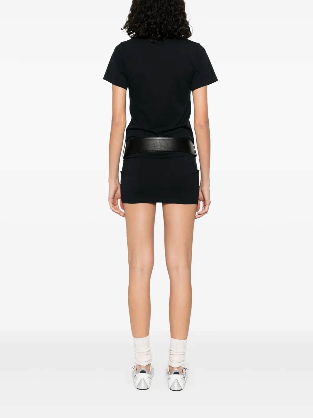 Balenciaga Jurk met ceintuur Zwart