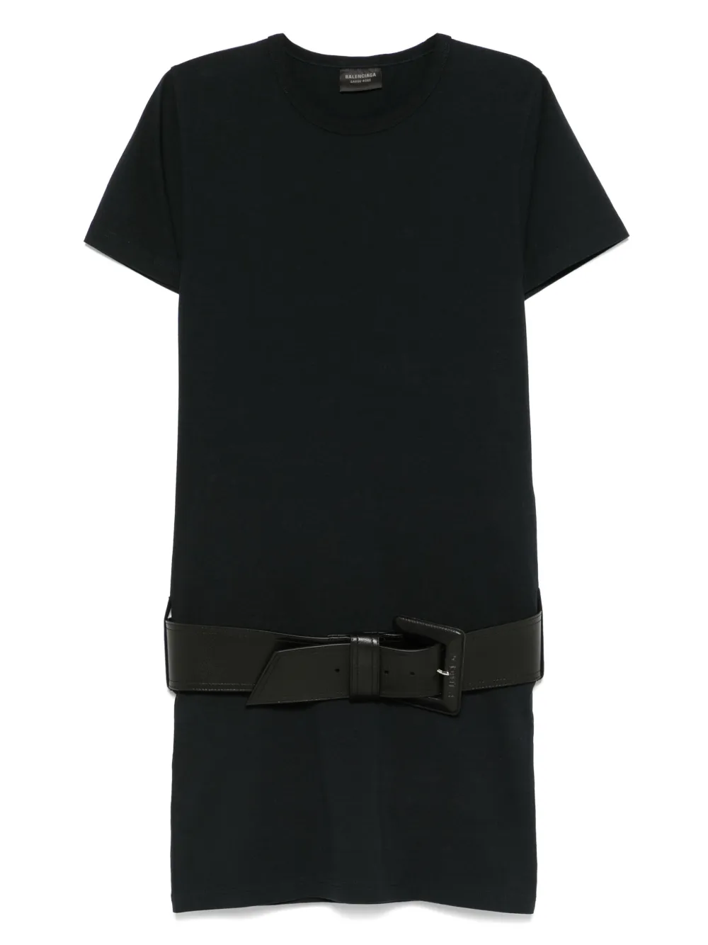 Balenciaga Jurk met ceintuur Zwart