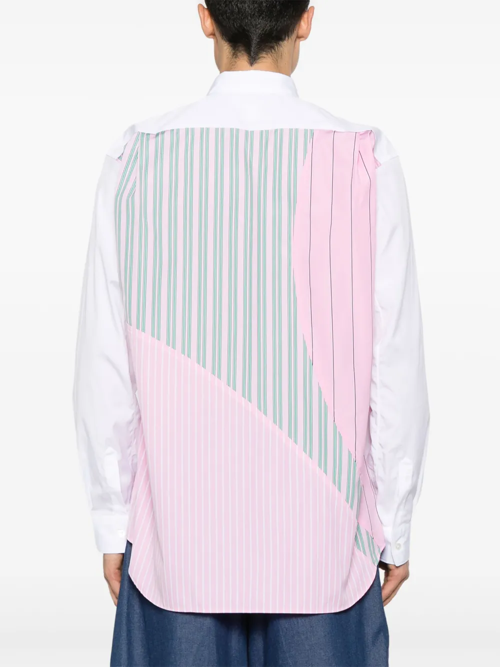 Comme Des Garçons Shirt Overhemd met patchwork Roze