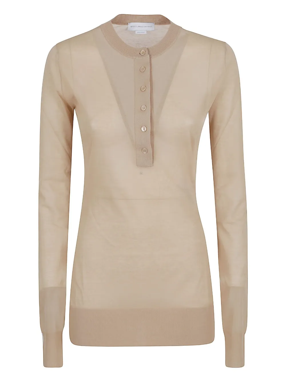 Stella McCartney button-placket cotton top | Neutrals | Image 1