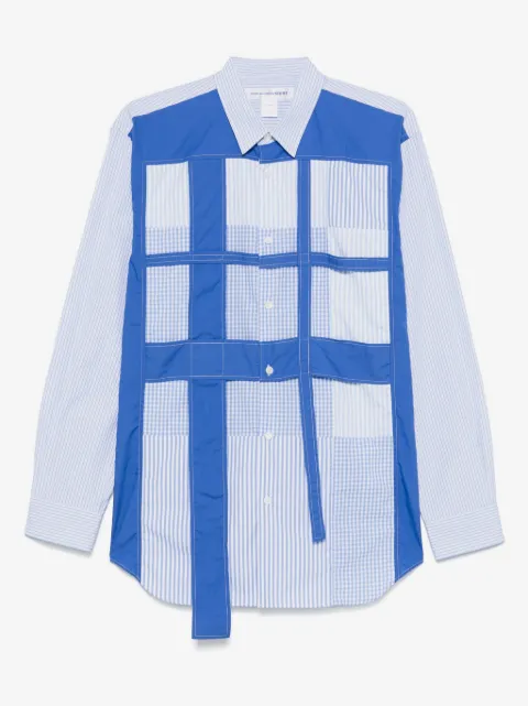 Comme Des Garçons Shirt patchwork striped shirt