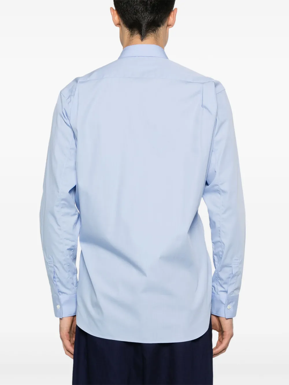 Comme Des Garçons Shirt Overhemd met bloemenapplicatie Blauw