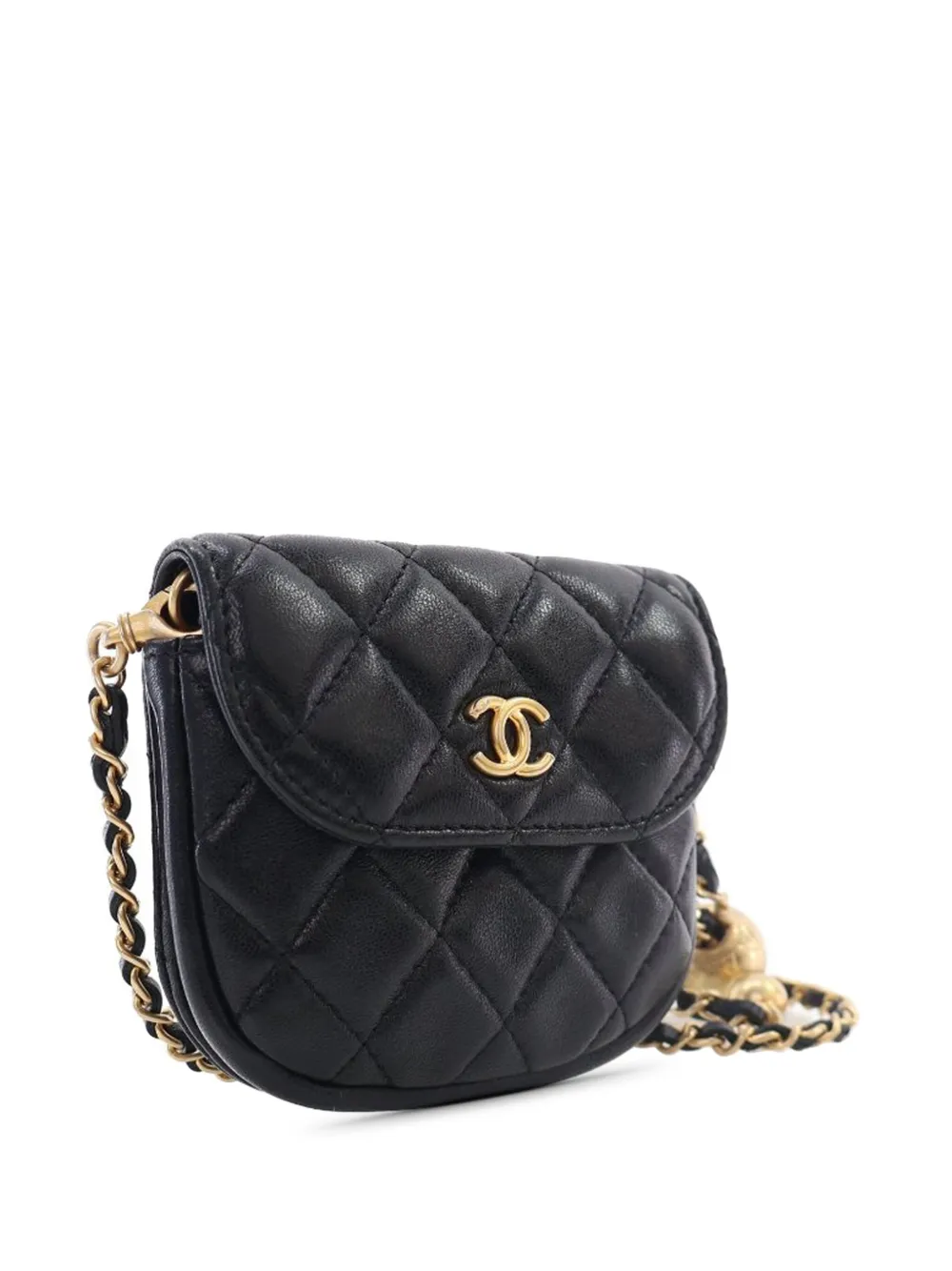 CHANEL Pre-Owned شنطة وسط 'كراش ويست' جلد مبطنة بلؤلؤ 2019 | كلاسيكيات | Image 2