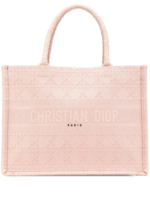 Christian Dior Pre-Owned 2020 Medium Canvas Cannage Embroidered Book tote bag