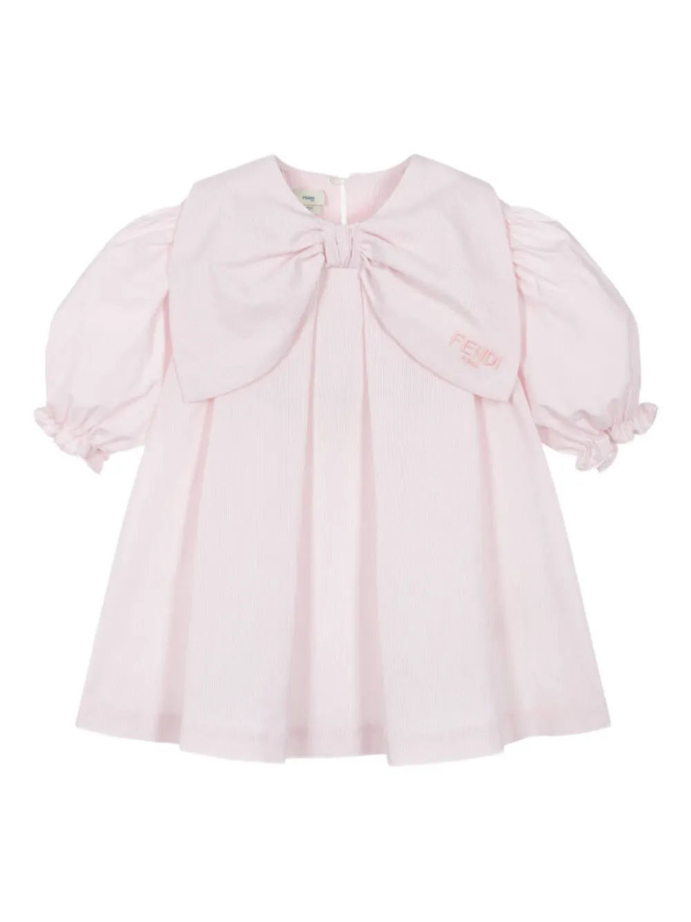 Fendi Kids Jurk met oversized strik Roze