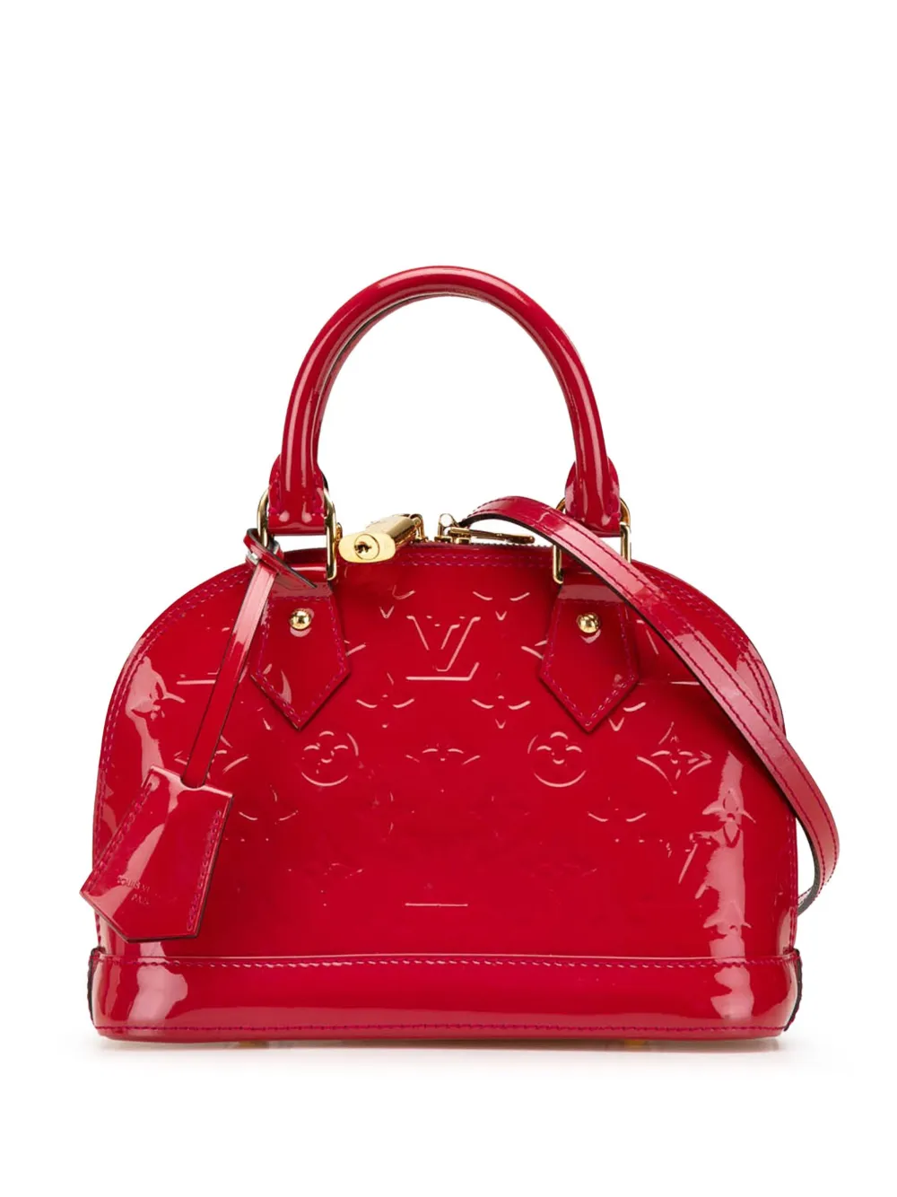 Louis Vuitton Pre-Owned 2013 モノグラム ヴェルニ アルマ BB サッチェルバッグ - レッド Louis Vuitton Pre-Owned 2013 モノグラム ヴェルニ アルマ BB サッチェルバッグ - レッド