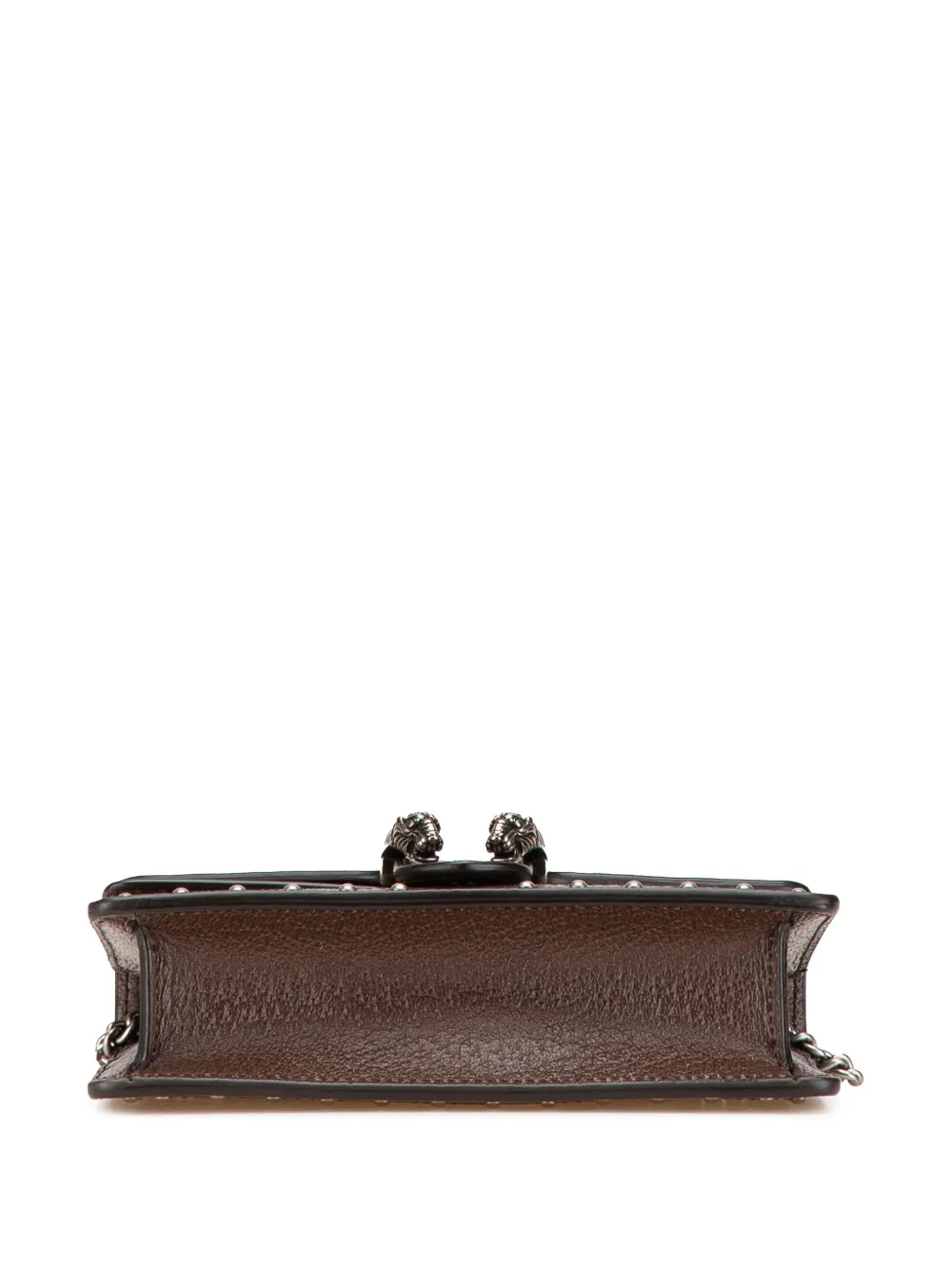 Pre-owned Gucci 2016-2024 Super Mini Gg Supreme Studs Dionysus Crossbody Bag In 褐色