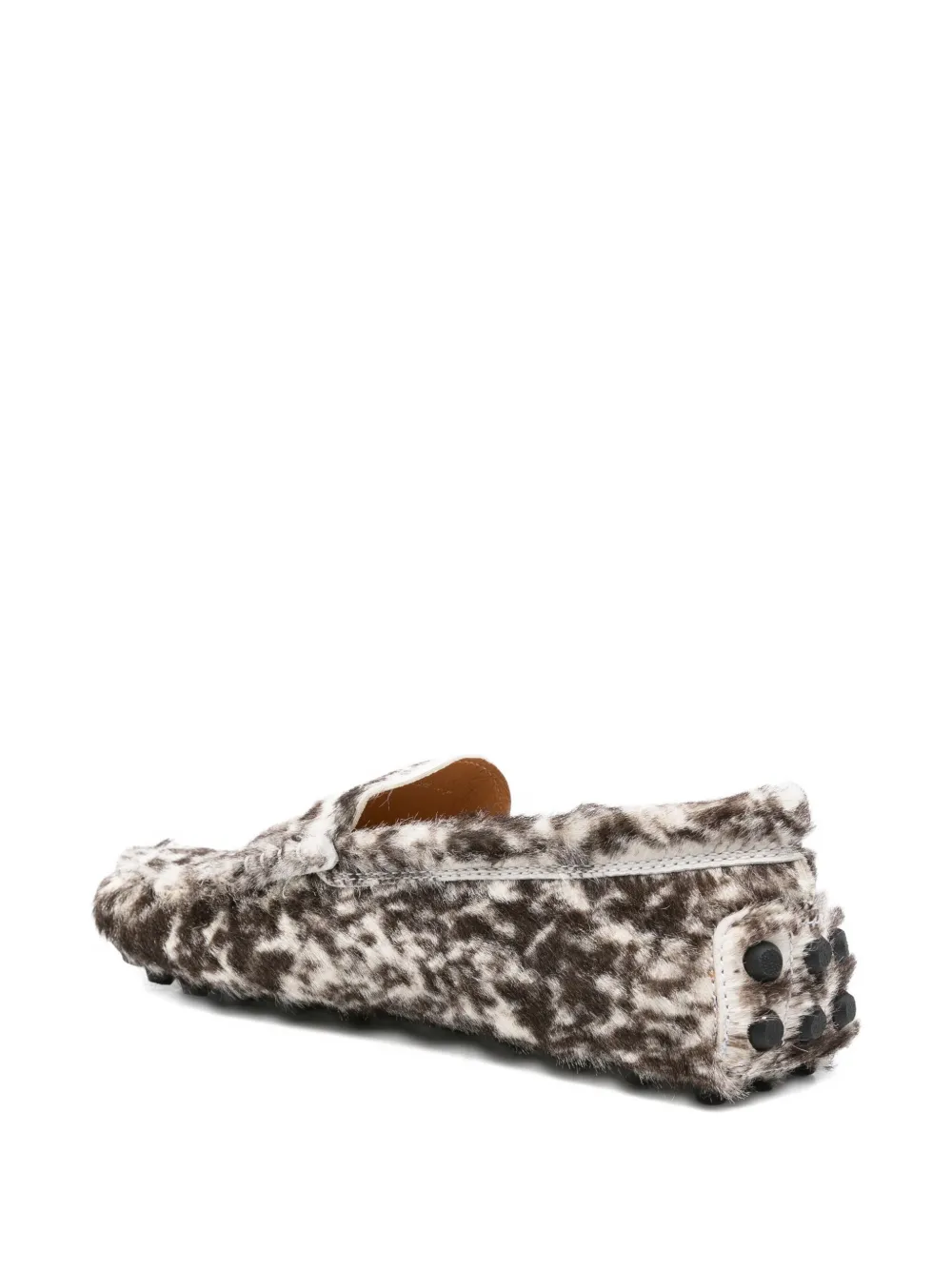 Tod's Gommino leopard-print pony-hair loafers Brown