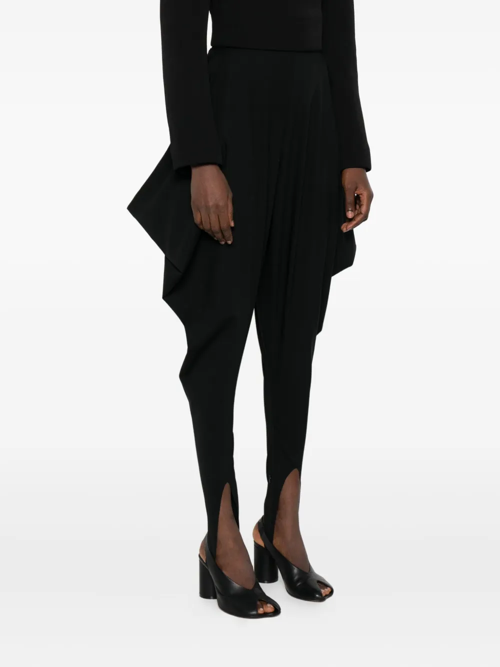 Burc Akyol Foot-strap Stirrup Trousers In Black