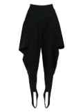 Burc Akyol foot-strap stirrup trousers - Black