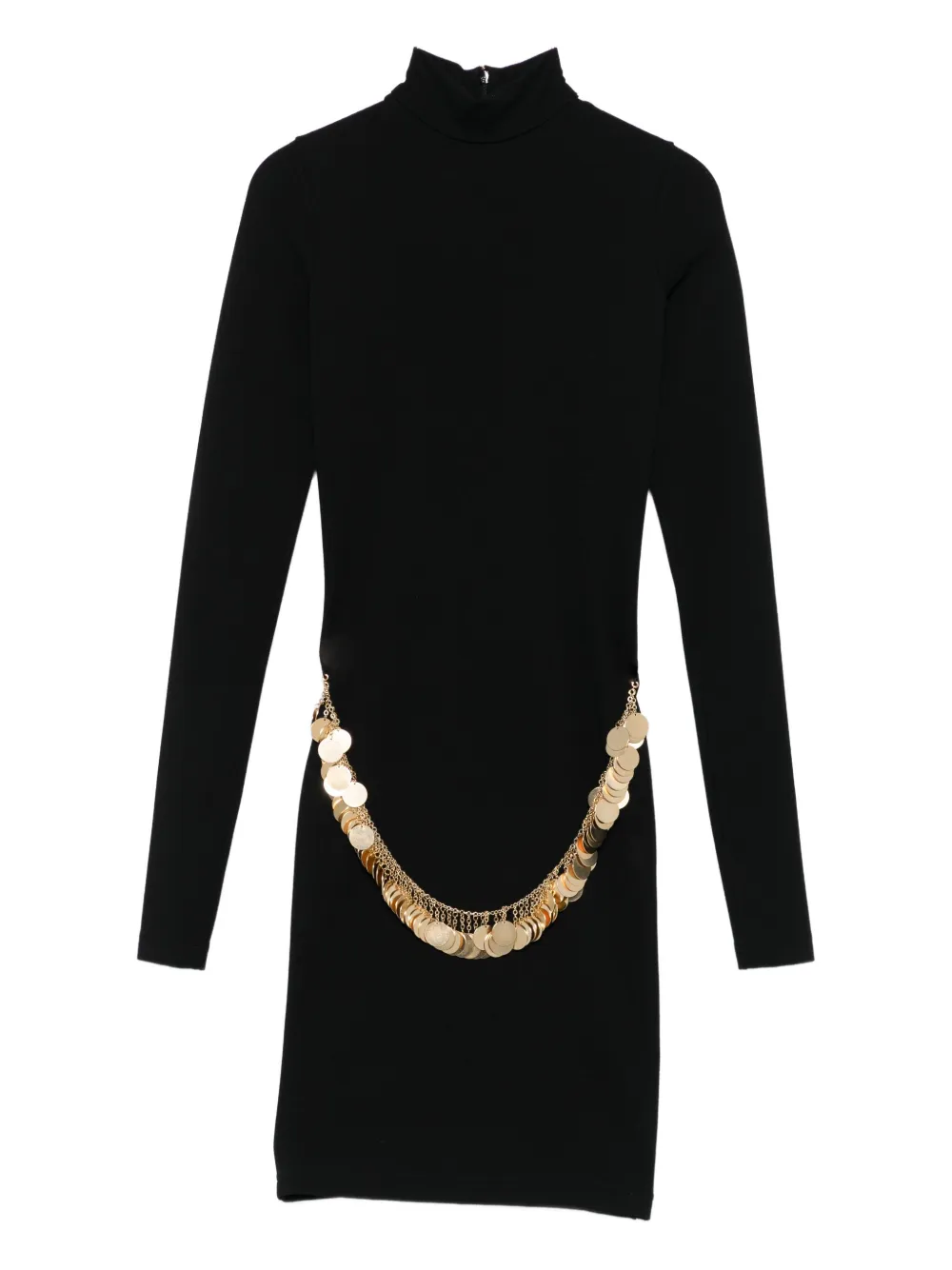 Burc Akyol Vestido curto com gola alta e aplicação | Preto | Image 1