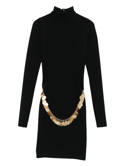 Burc Akyol coin-embellished high-neck mini dress