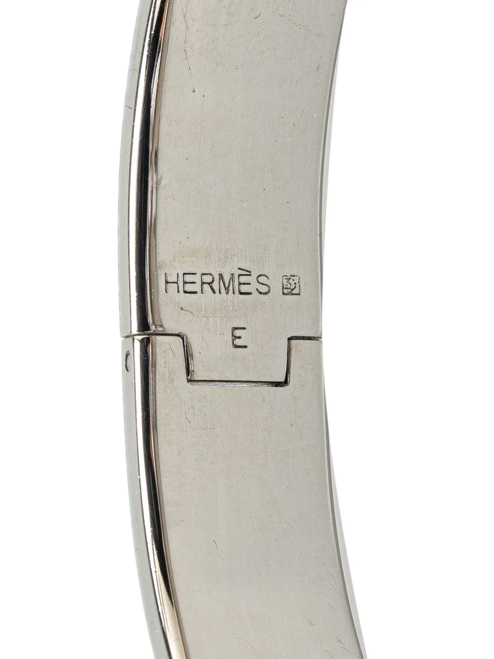 Pre-owned Hermes 20th Century Narrow Enamel Clic Clac H Bracelet Pm Costume Bracelet In Black