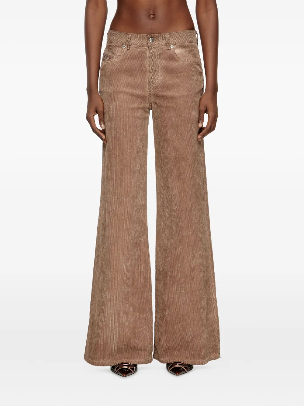 Diesel Flared jeans Bruin