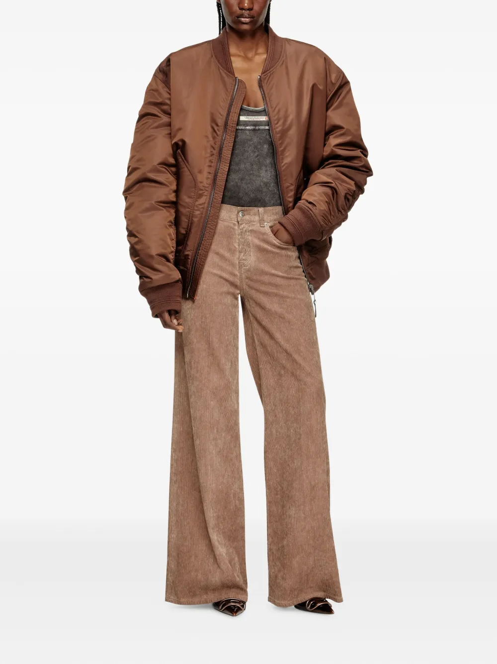 Diesel Flared jeans Bruin