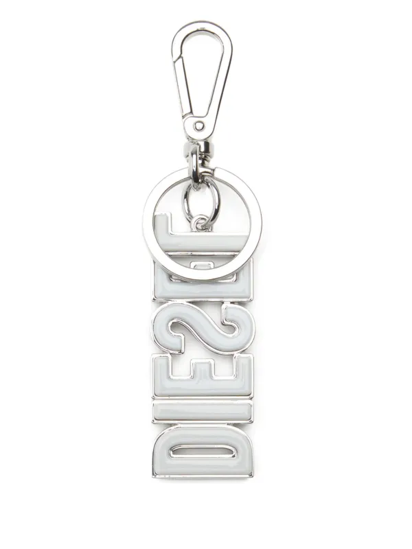 DIESEL シルバー キーホルダー ロゴ Diesel Dsl -3d ロゴ キーホルダー | ブラック | FARFETCH JP