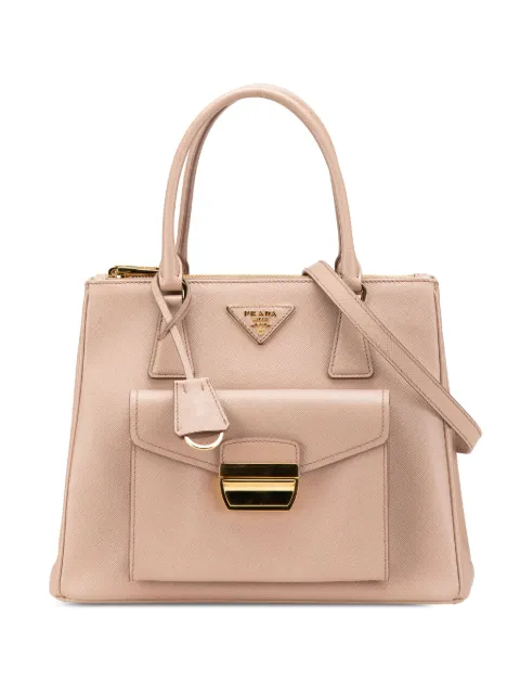 Prada Pre-Owned 2000-2024 Saffiano Lux Front Pocket Galleria Double Zip satchel