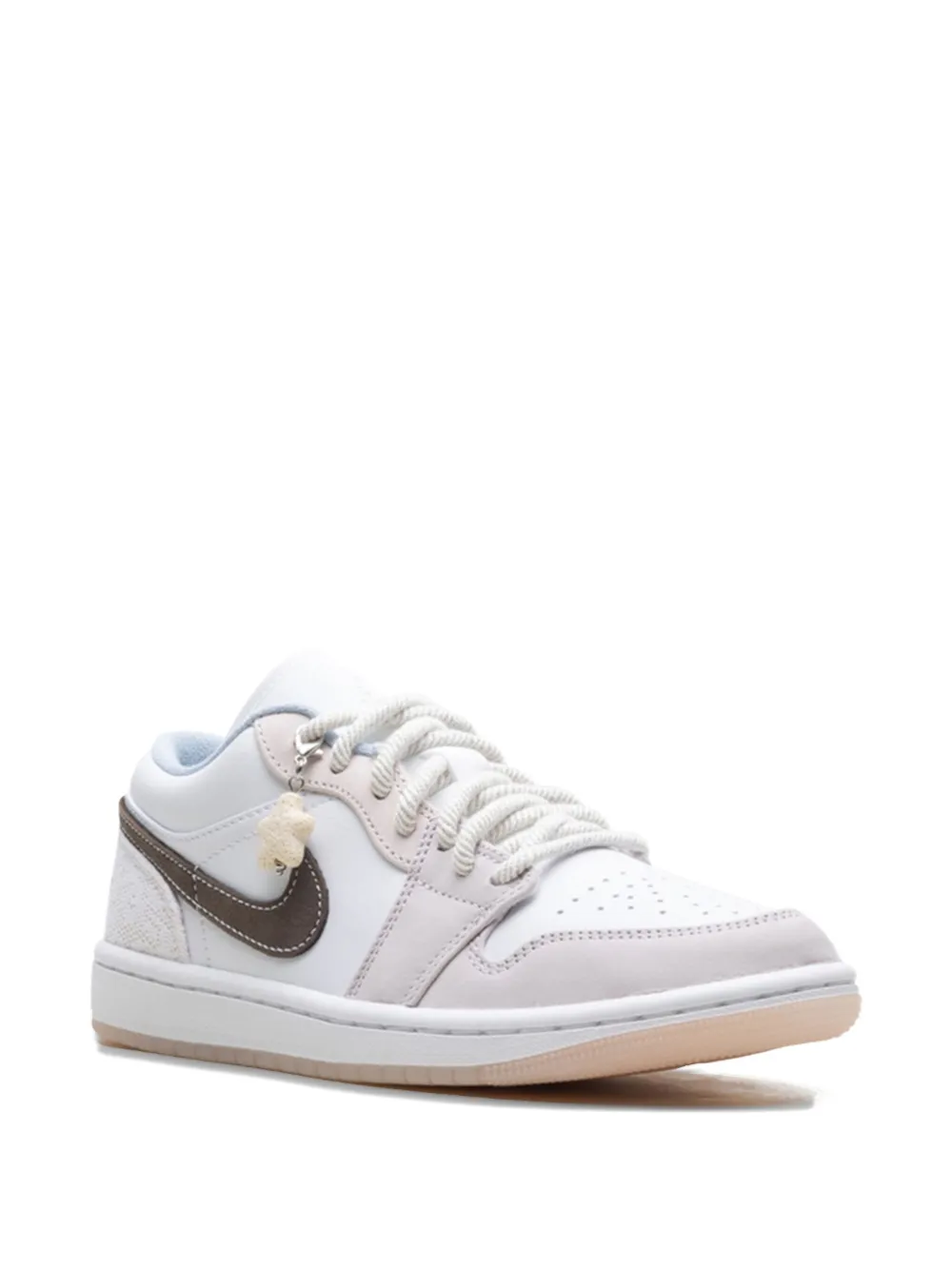 Jordan 1 Low "White White Light Soft Pink Ironstone" sneakers